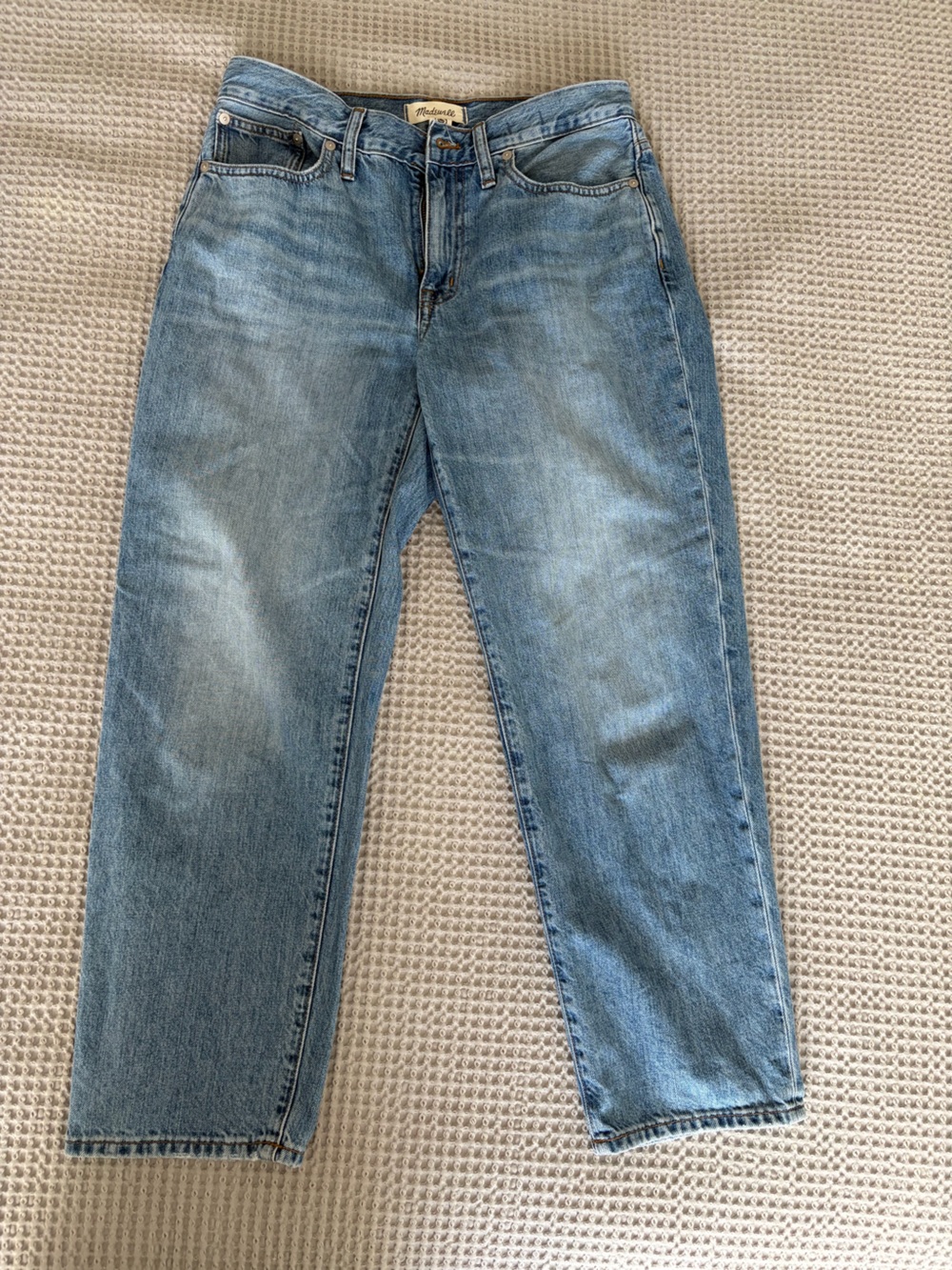 Madewell Slouchy Boy Jean Light Blue Slim Straight Jeans Size 27P